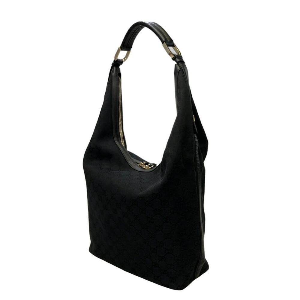 Gucci Shoulder Black GG canvas hobo bag - Picture 3 of 6
